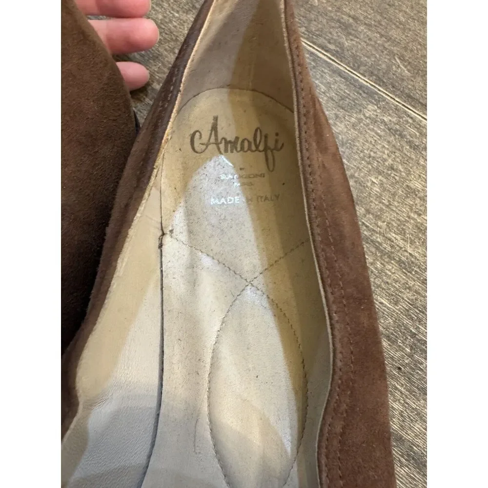 Amalfi‎ by Rangoni Giuliano Loafer Italy made Castagno Cashmere brown Size 8.5 W